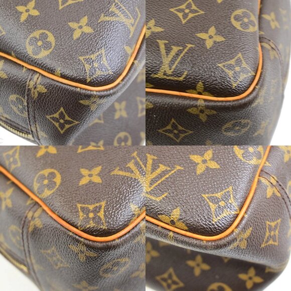 LOUIS VUITTON LV Logo Deauville Hand Bag Monogram Leather Brown - Picture 9 of 14